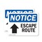 Signmission Escape Route (Up Arrow), 14 in W x Rectangle, Plastic OS-2PACK-NS-P-1014-L-12140 - alternate 1